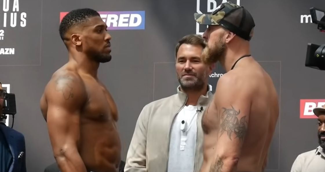 ANTHONY JOSHUA & ROBERT HELENIUS FACE OFF August 11 2023