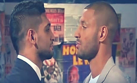 Khan vs Brook staredown