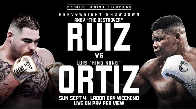 Andy Ruiz Jr. vs Luis Ortiz Fight poster FOX PPV