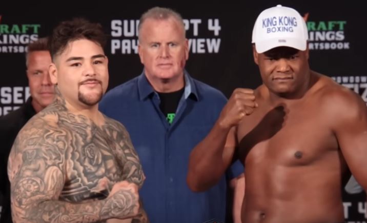 Andy Ruiz and Luis Ortiz fight weigh in photo