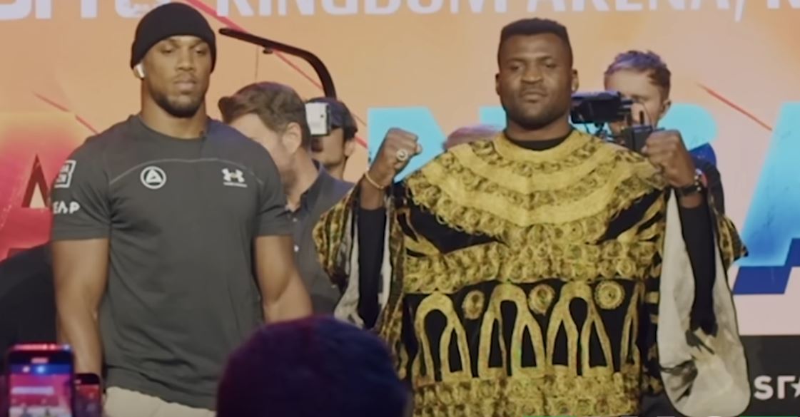 Anthony Joshua and Francis Ngannou in London