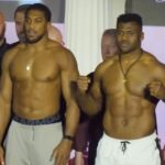Anthony Joshua and Francis Ngannou weigh in