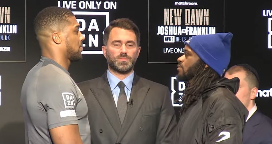 Anthony Joshua vs Jermaine Franklin face off year 2023