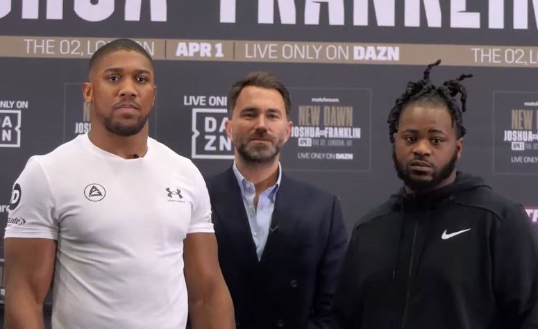 Anthony Joshua vs. Jermaine Franklin fight announcement press conference 2023