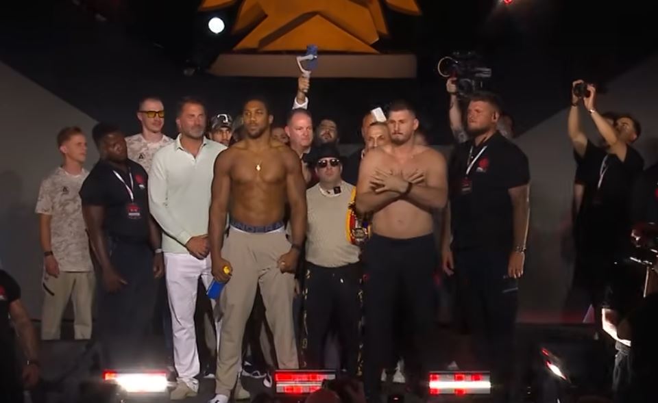 Anthony Joshua vs Kristian Prenga fight weigh in July 24
