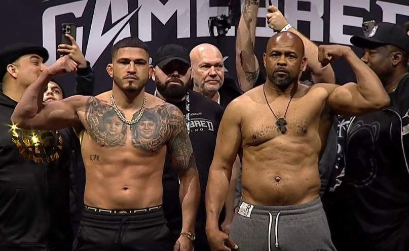 Gamebred boxing 4 Anthony Pettis vs Roy Jones Jr weigh in