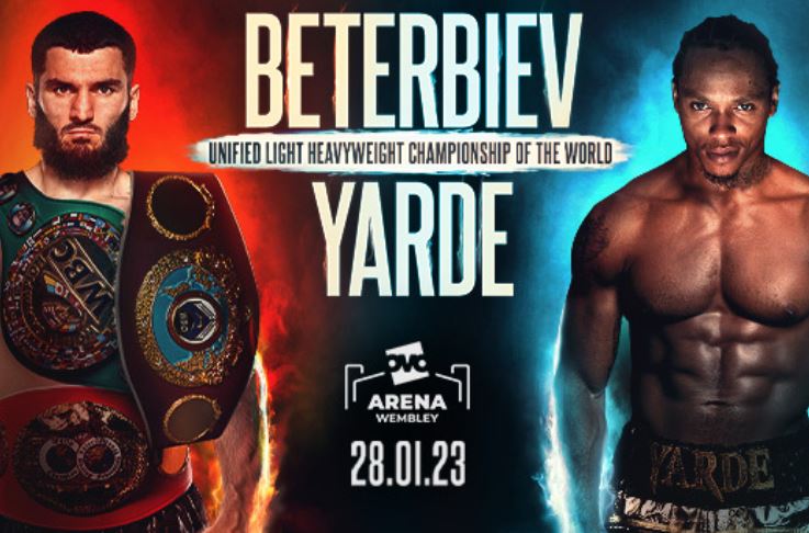 Artur Beterbiev vs Anthony Yarde boxing championship poster