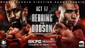 BKFC 95 Newark: Jamel Herring vs. John Dodson fight poster