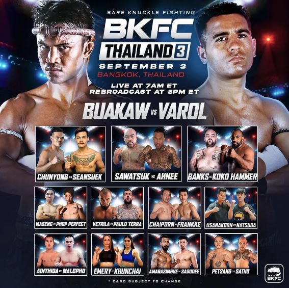 BKFC Thailand 3: Buakaw vs Varol Fight Poster
