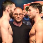 Bakhram Murtazaliev and Josh Kelly weigh in face to face