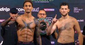Ben Whittaker vs Benjamin Gavazi weigh in photo