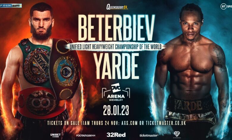 Artur Beterbiev vs. Anthony Yarde January 2023 fight poster