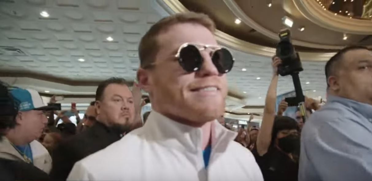 Boxing star Canelo Alvarez arrives at MGM Grand for Charlo fight