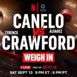 canelo vs crawford weigh in fight poster