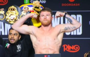 Canelo Alvarez vs Terence Crawford weigh in
