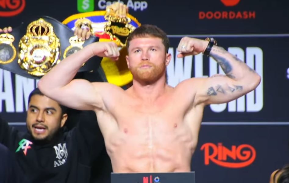 Canelo Alvarez vs Terence Crawford weigh in