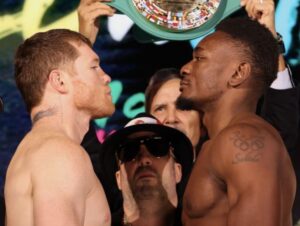 Canelo and Mbilli face to face at final weigh in