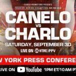 Canelo Alvarez vs. Jermell Charlo New York Press Conference Fight August 2023