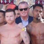 Canelo and Charlo at fight weigh in