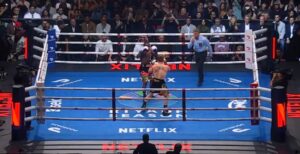 Canelo vs Crawford in the ring