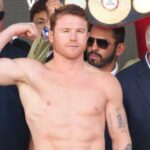 Canelo Alvarez weigh in photo