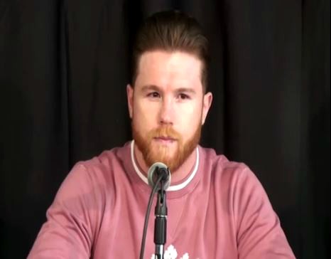 Saul Canelo Alvarez pink sweater