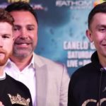 Canelo Alvarez Golovkin pose