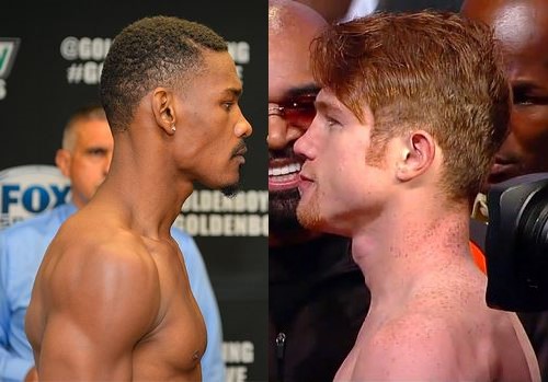 Danny Jacobs Canelo Alvarez stare down