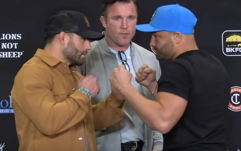 Eddie Alvarez vs Chad Mendes Face Off bare knuckle boxing
