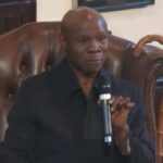 Boxer Chris Eubank speaks at the Cambridge Union