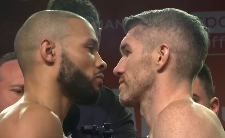 Chris Eubank Jr vs Liam Smith weigh in face off