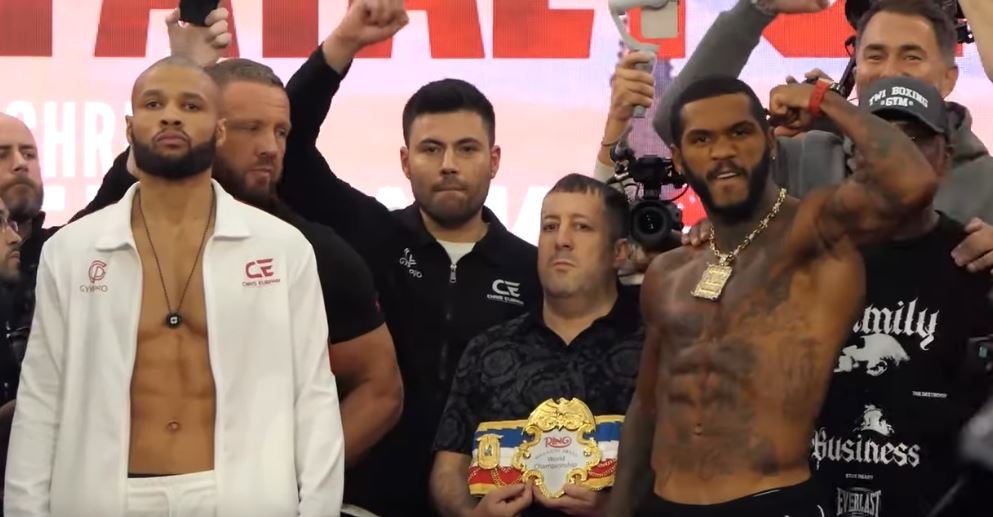 Chris Eubank Jr and Conor Benn weigh in