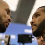 Eubank Jr and Benn intense face off