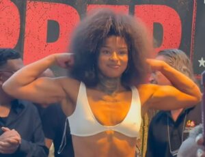Chrisean Rock aka Holy Hands pro debut weigh in