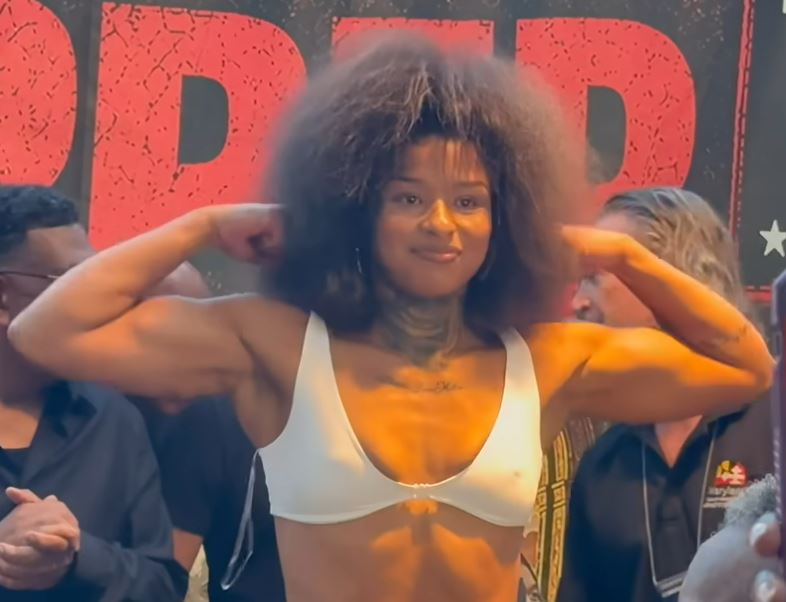 Chrisean Rock aka Holy Hands pro debut weigh in