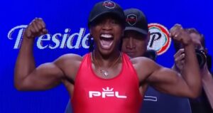 Claressa Shields muscles PFL MMA weigh in