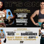Claressa Shields vs. Savannah Marshall and Mikaela Mayer vs. Alycia Baumgardner Fight Poster September 10 2022