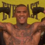 Conor Benn Bicep Flex at weigh in