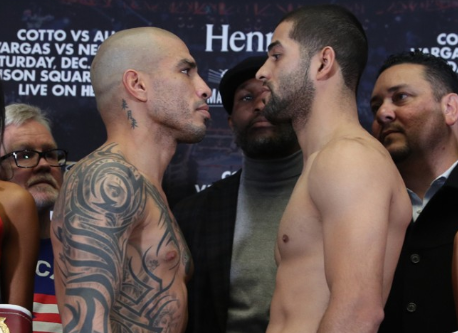 Miguel Cotto Sadam Ali weigh in face off