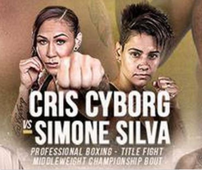Cris Cyborg boxing debut Simone Silva poster