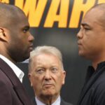 Dubois and Wardley heavyweight staredown