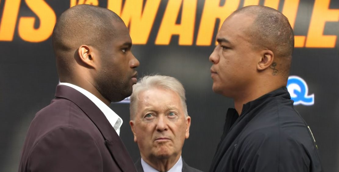 Dubois and Wardley heavyweight staredown