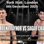 Traynor vs Chand December 5h boxing poster