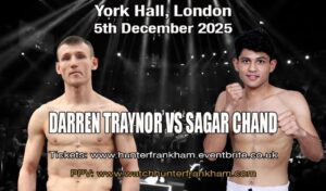 Traynor vs Chand December 5h boxing poster