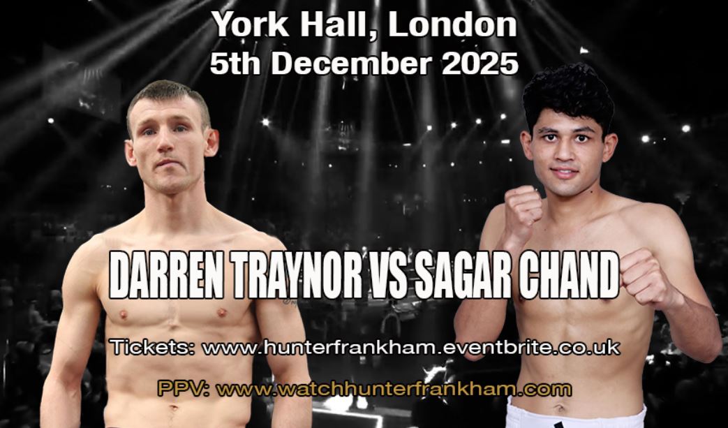 Traynor vs Chand December 5h boxing poster