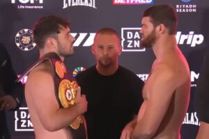 Dave Allen vs Arslanbek Makhmudov weigh in