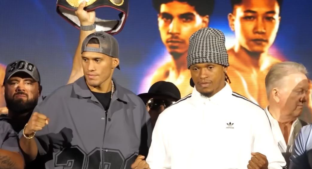 Benavidez vs Yarde side by side at press conference