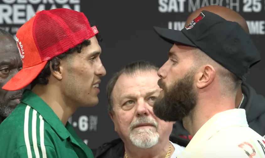 David Benavidez vs Caleb Plant pre Fight Face Off