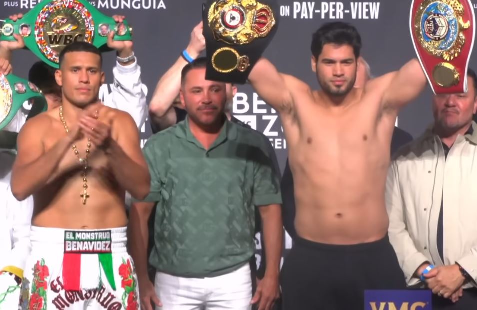David Benavidez vs. Gilberto Zurdo Ramirez weigh in photo