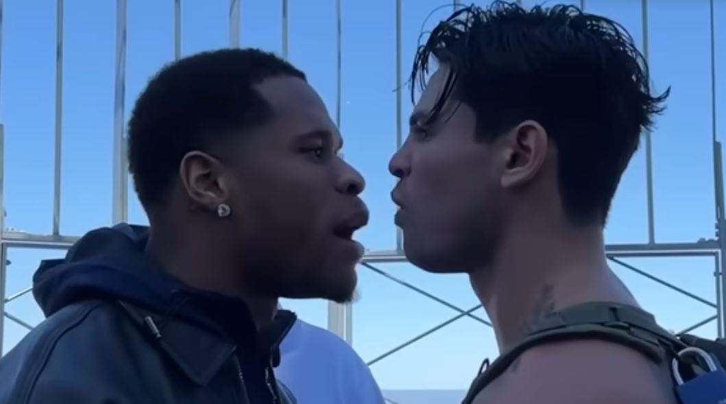 Devin Haney and Ryan Garcia confrontation